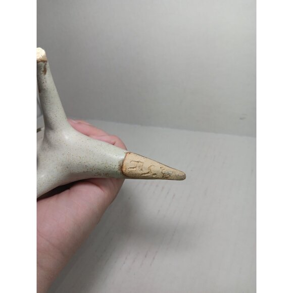 Vintage Signed Studio Pottery Chinese Culture 3 Leg Wine Goblet Cup Mug - Picture 6 of 8